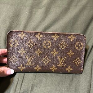 Louis Vuitton Brown and Gold Wallet